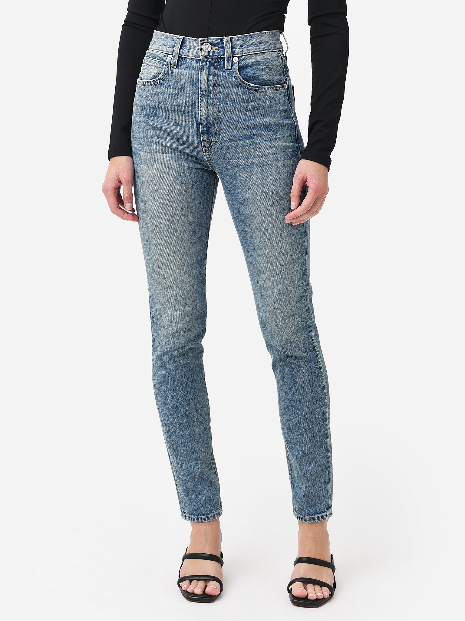 SLVRLAKE Women's Beatnik High Rise Slim Jean - Saint Bernard