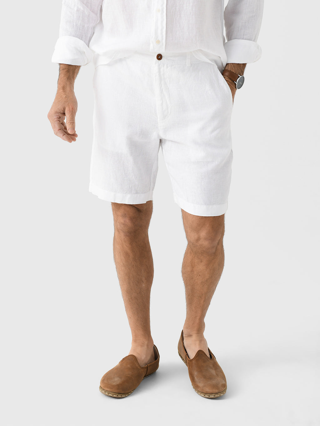 Love Brand + Co Men's Burrow Linen Short - Saint Bernard