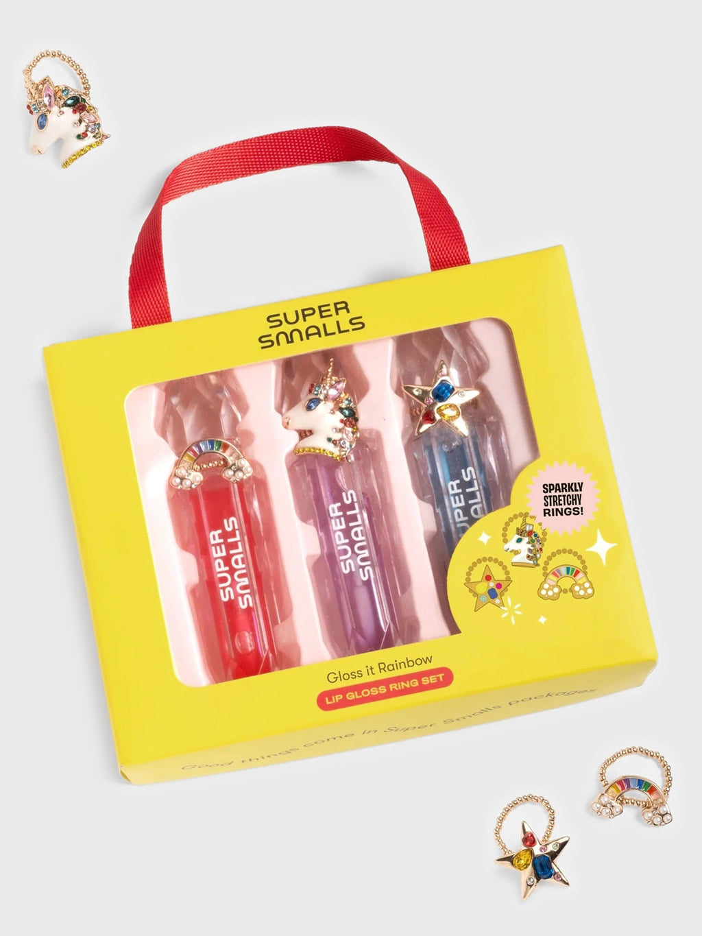 Super Smalls Gloss It Rainbow Lip Gloss Ring Set - Saint Bernard