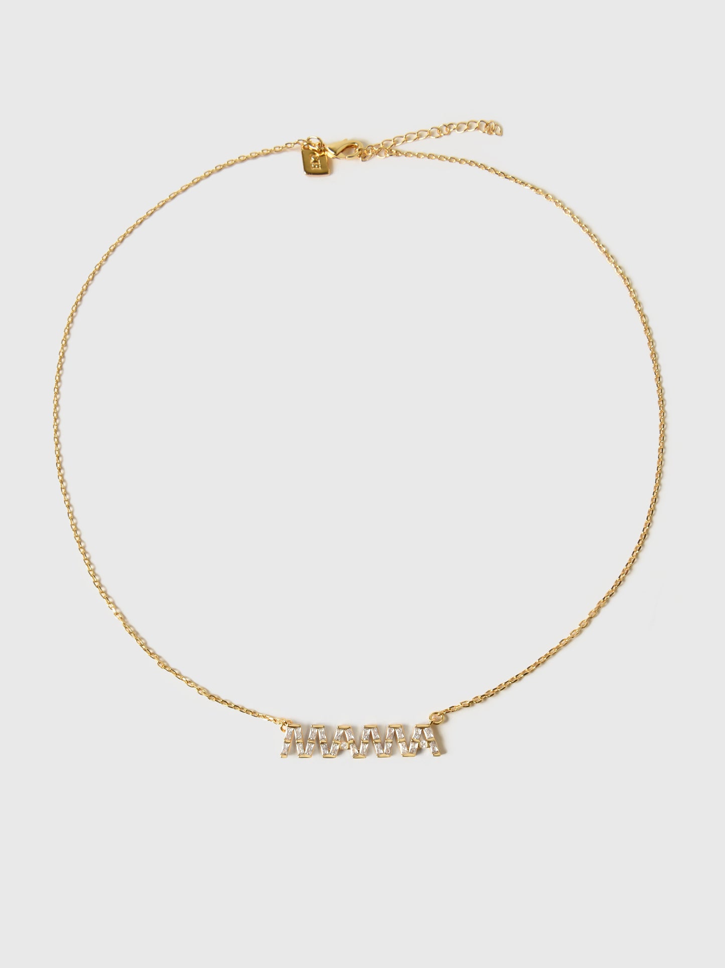 Crystal Haze Baguette Name Necklace - Saint Bernard