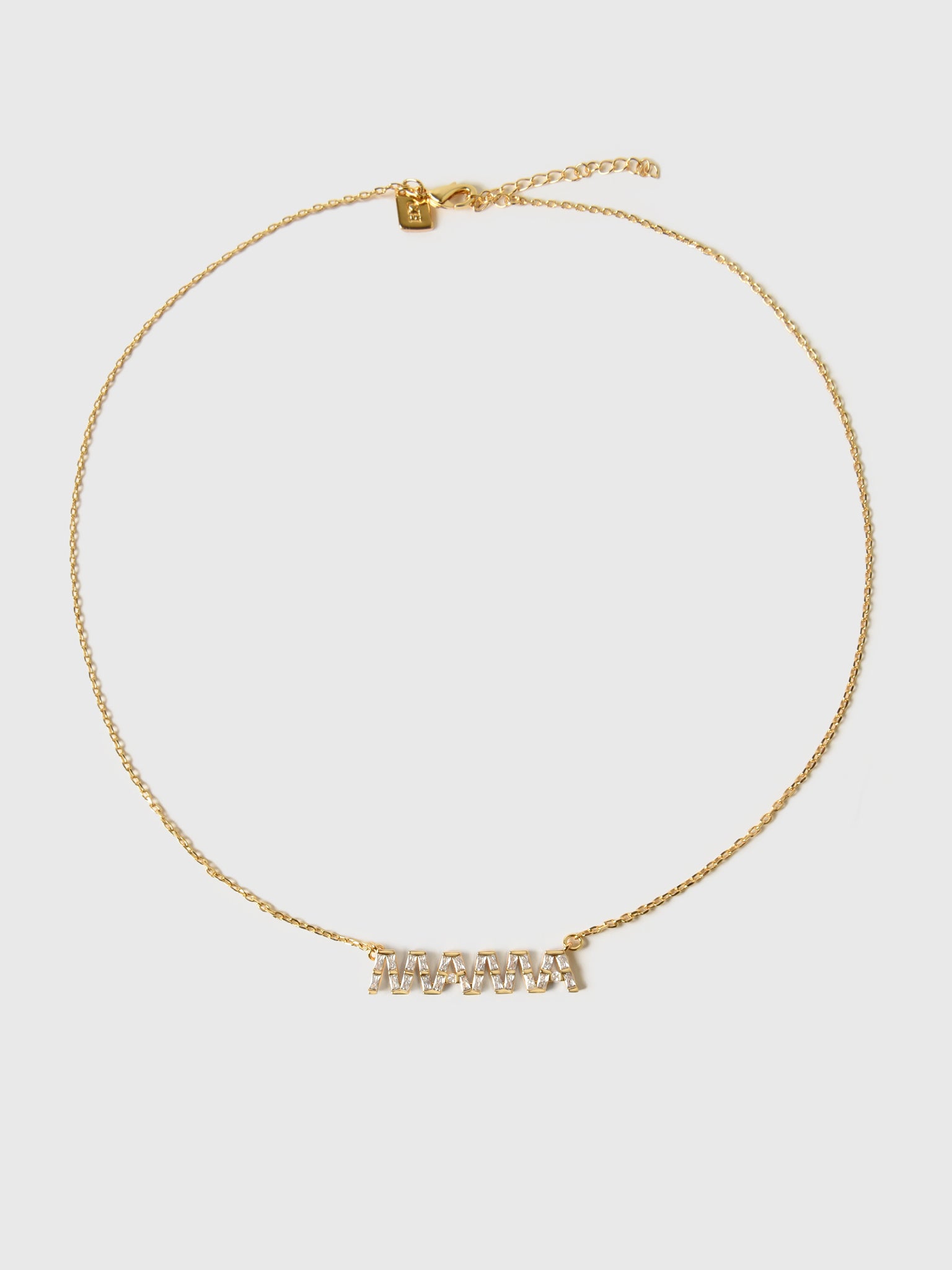 Crystal Haze Baguette Name Necklace - Saint Bernard