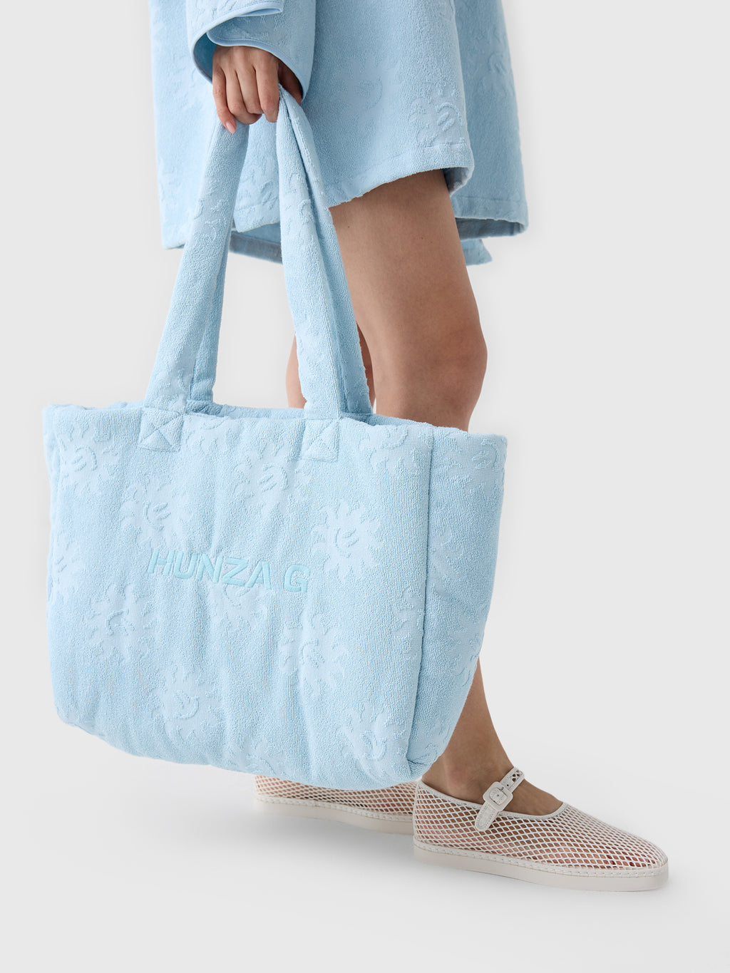 Hunza G Sunny Towelling Beach Bag - Saint Bernard