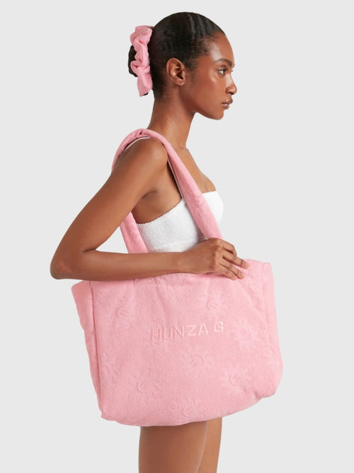 Hunza G Sunny Towelling Beach Bag - Saint Bernard