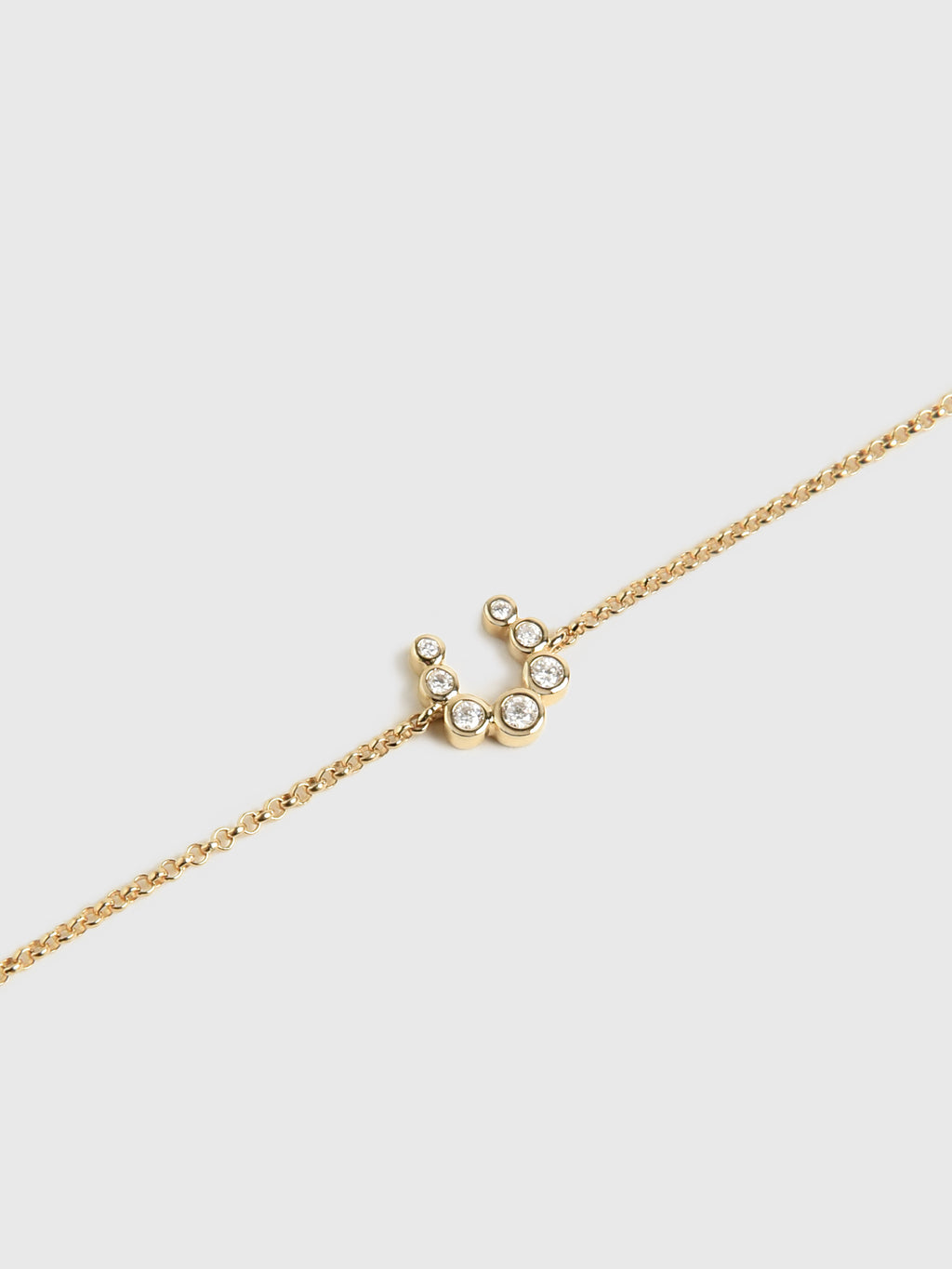 S. Bell Bezel Diamond Horseshoe Bracelet - Saint Bernard