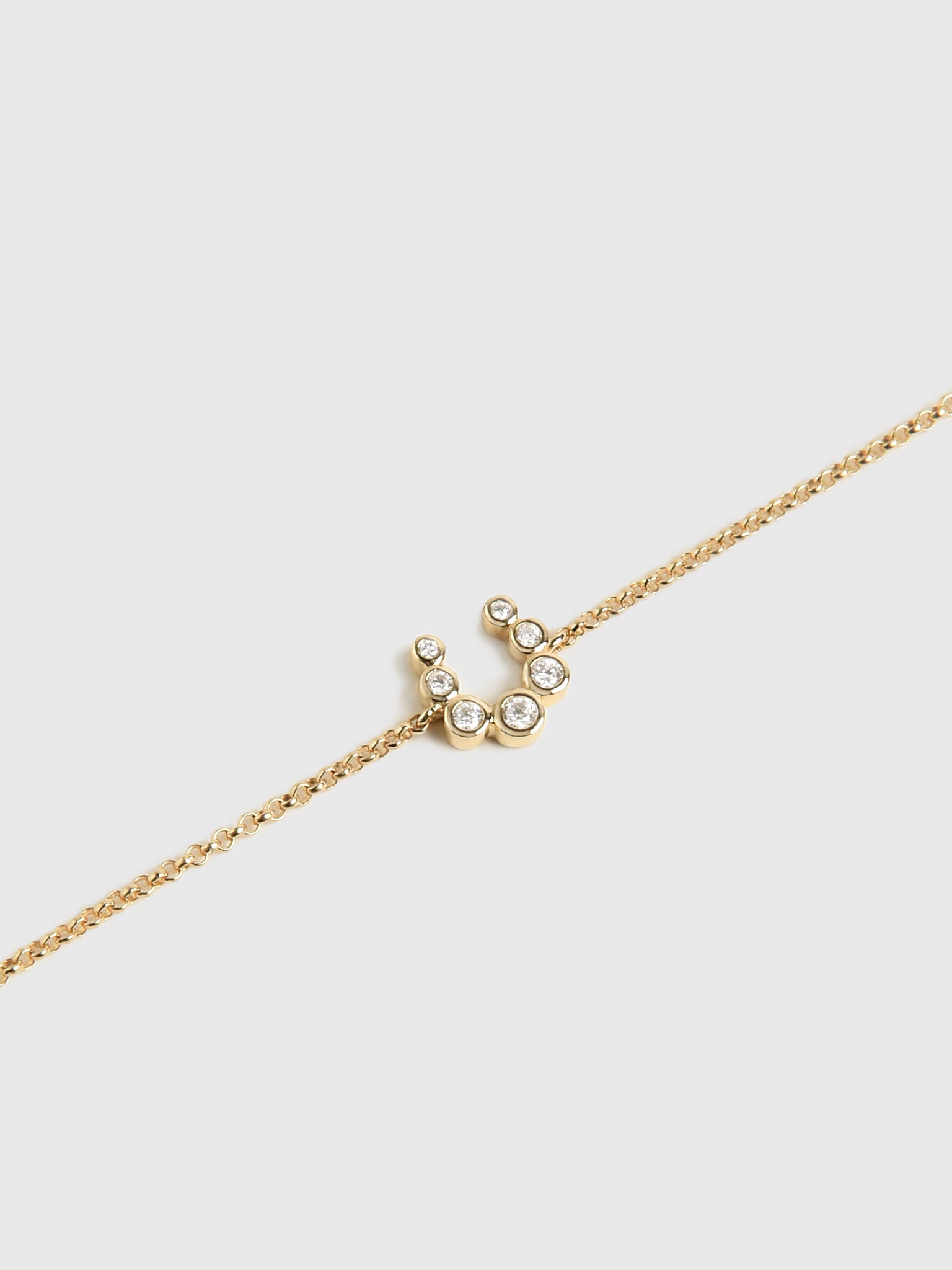 S. Bell Bezel Diamond Horseshoe Bracelet - Saint Bernard