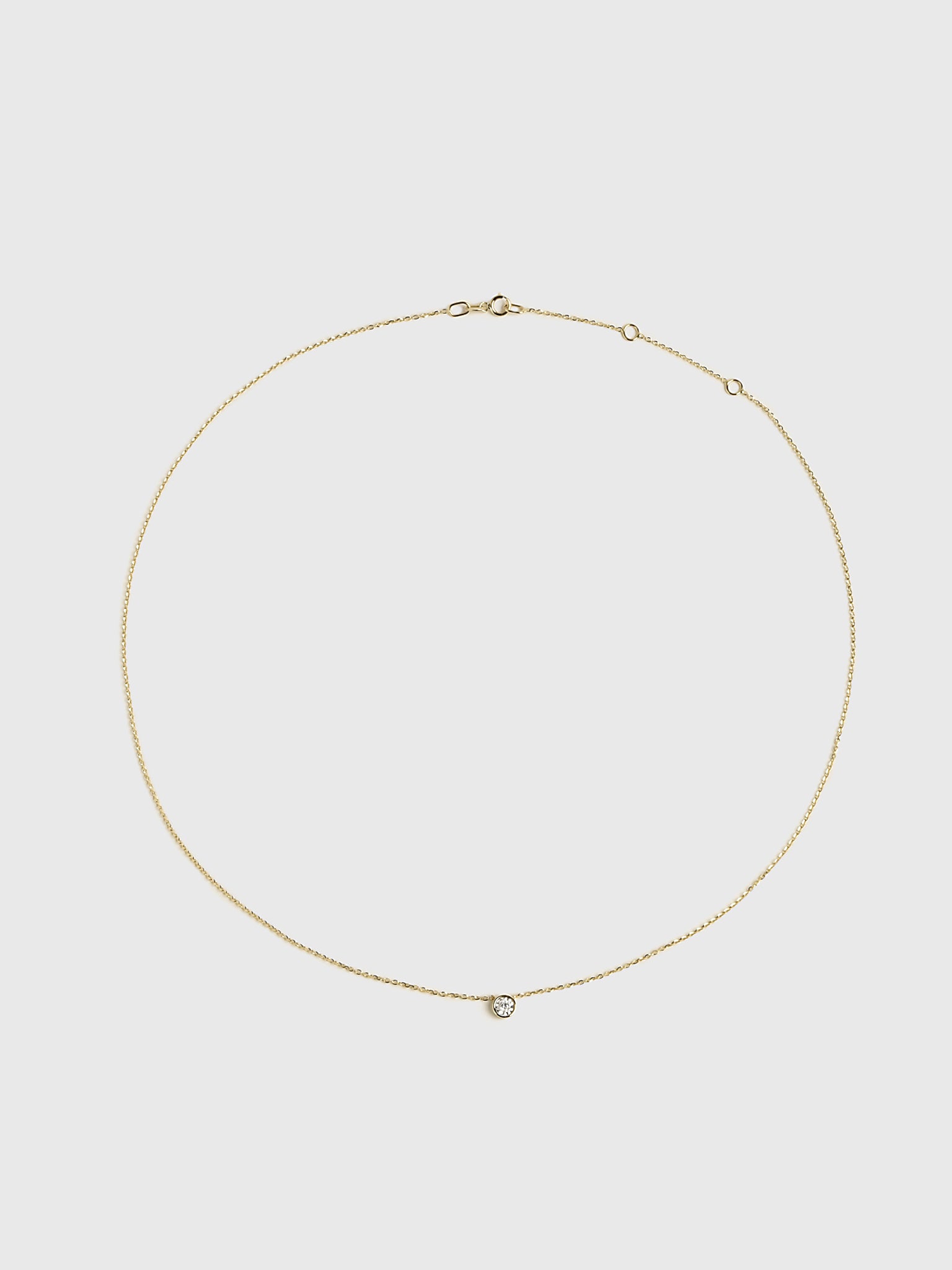 Bezel Diamond Illusion NecklacexGOLD-alt1