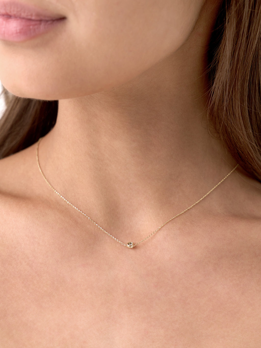 Bezel Diamond Illusion NecklacexGOLD-alt1