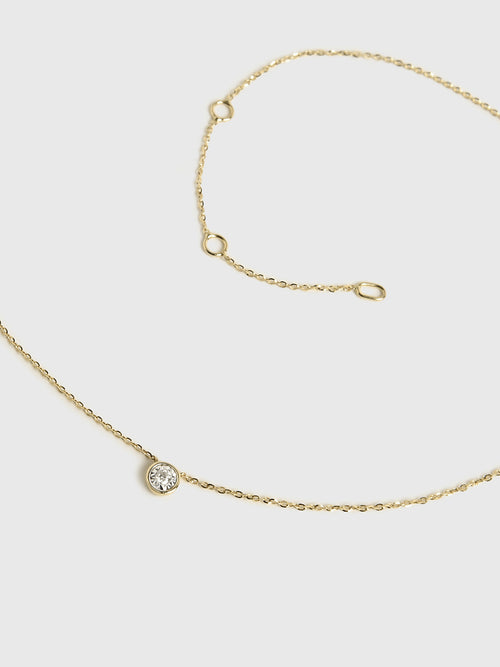 S. Bell Bezel Diamond Illusion Necklace