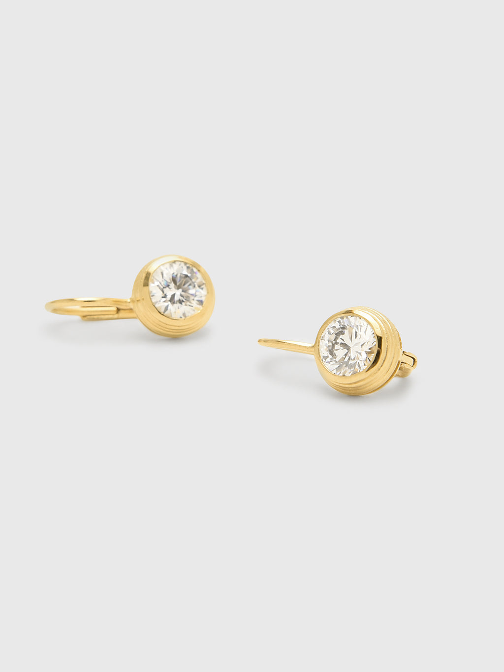 Hart Bezel Drop Earrings - Saint Bernard