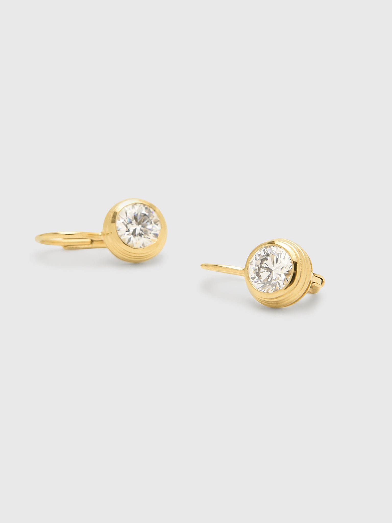 Hart Bezel Drop Earrings - Saint Bernard