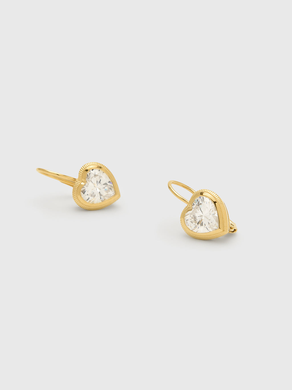 Hart Bezel Heart Drop Earrings - Saint Bernard