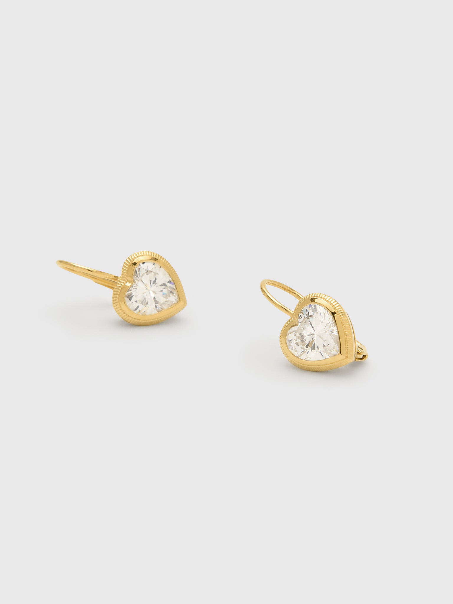 Hart Bezel Heart Drop Earrings - Saint Bernard