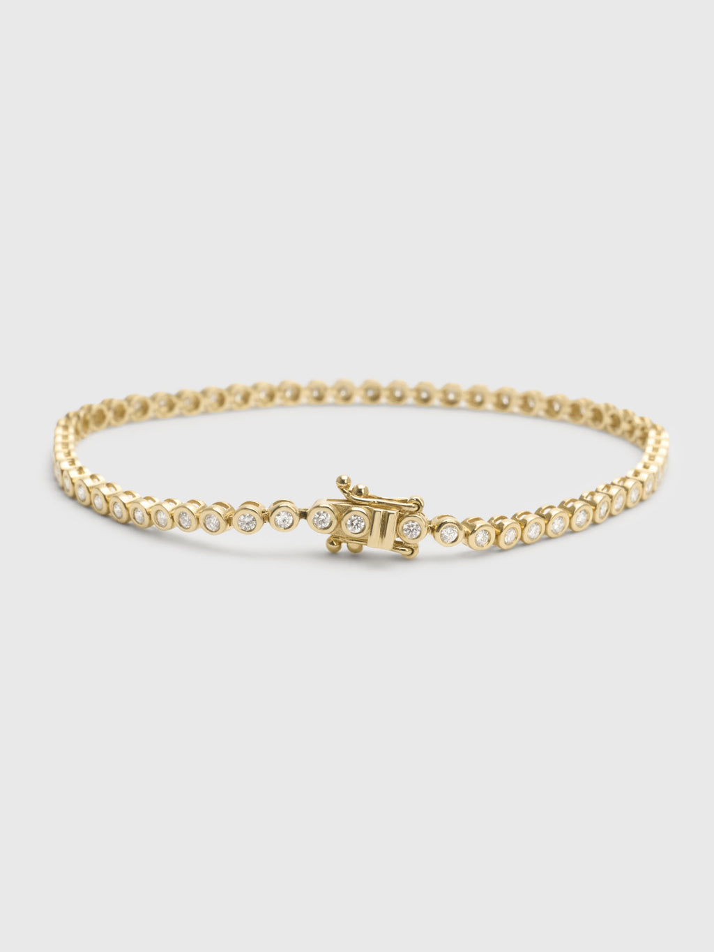 Bezel Love Tennis BraceletxGOLD-alt2