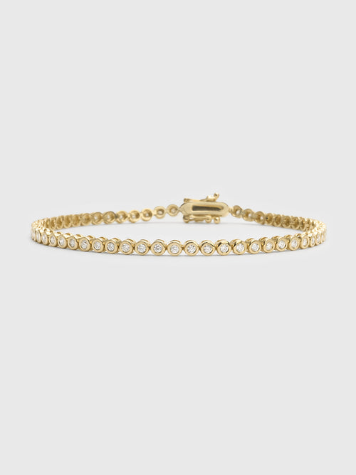 Francie B. Bezel Love Tennis Bracelet