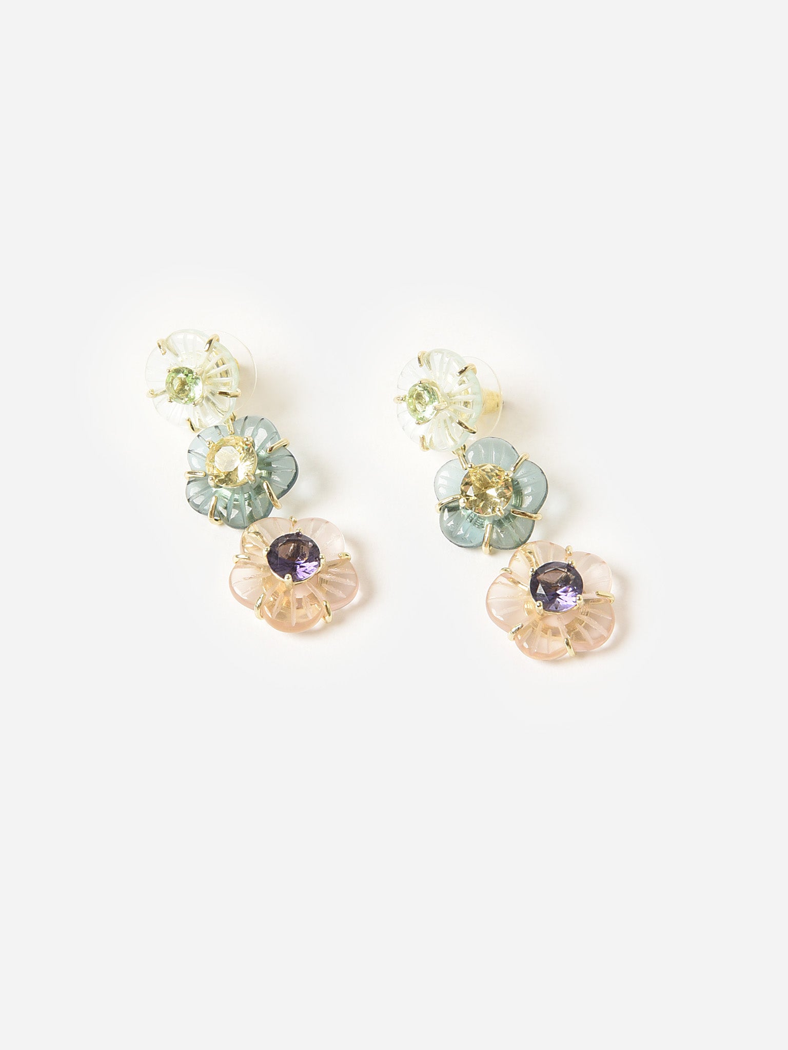 Nicola Bathie Mini Chinoiserie Blossom Drop Earrings - Saint Bernard