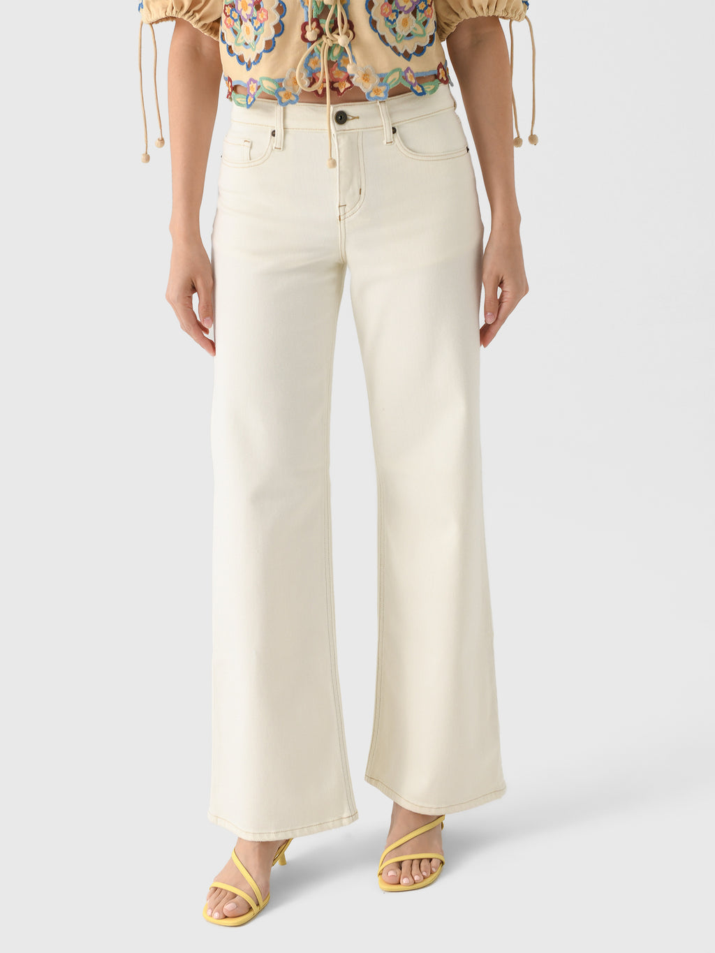 Outland Denim Women's Mia Mid Rise Wide Jean - Saint Bernard