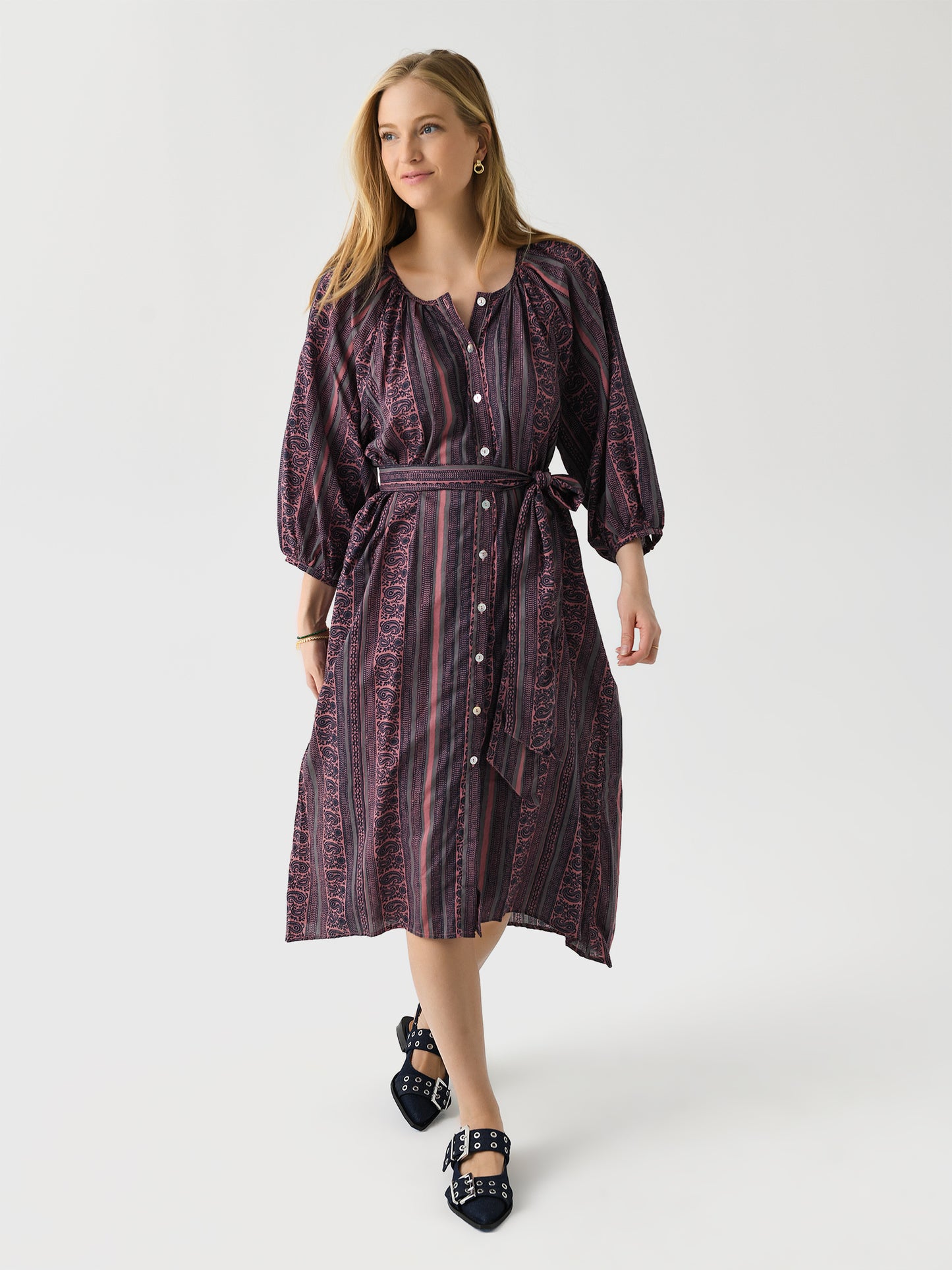 Natalie Martin Women's Alex Sash Midi Dress - Saint Bernard