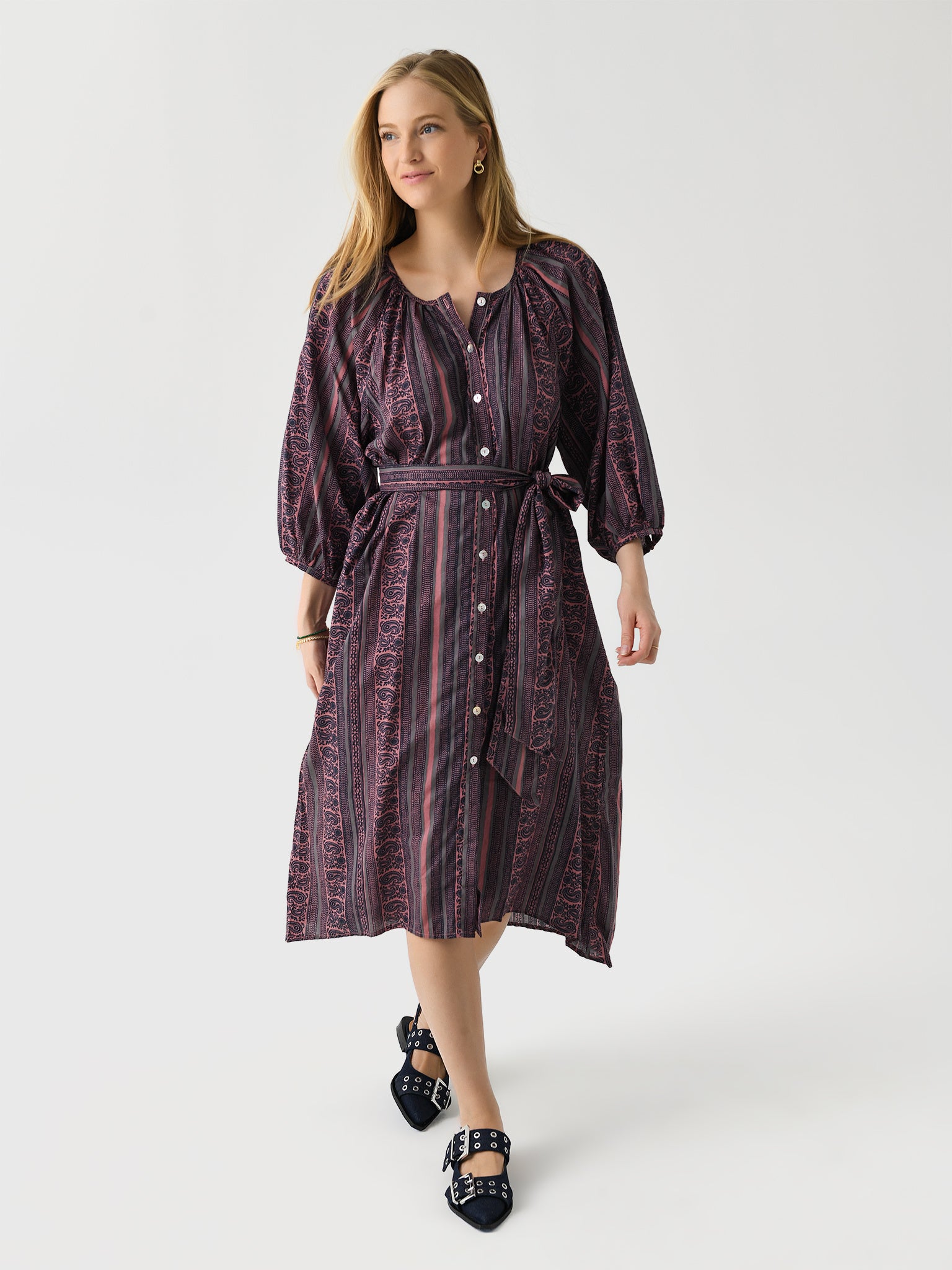 Natalie Martin Women's Alex Sash Midi Dress - Saint Bernard