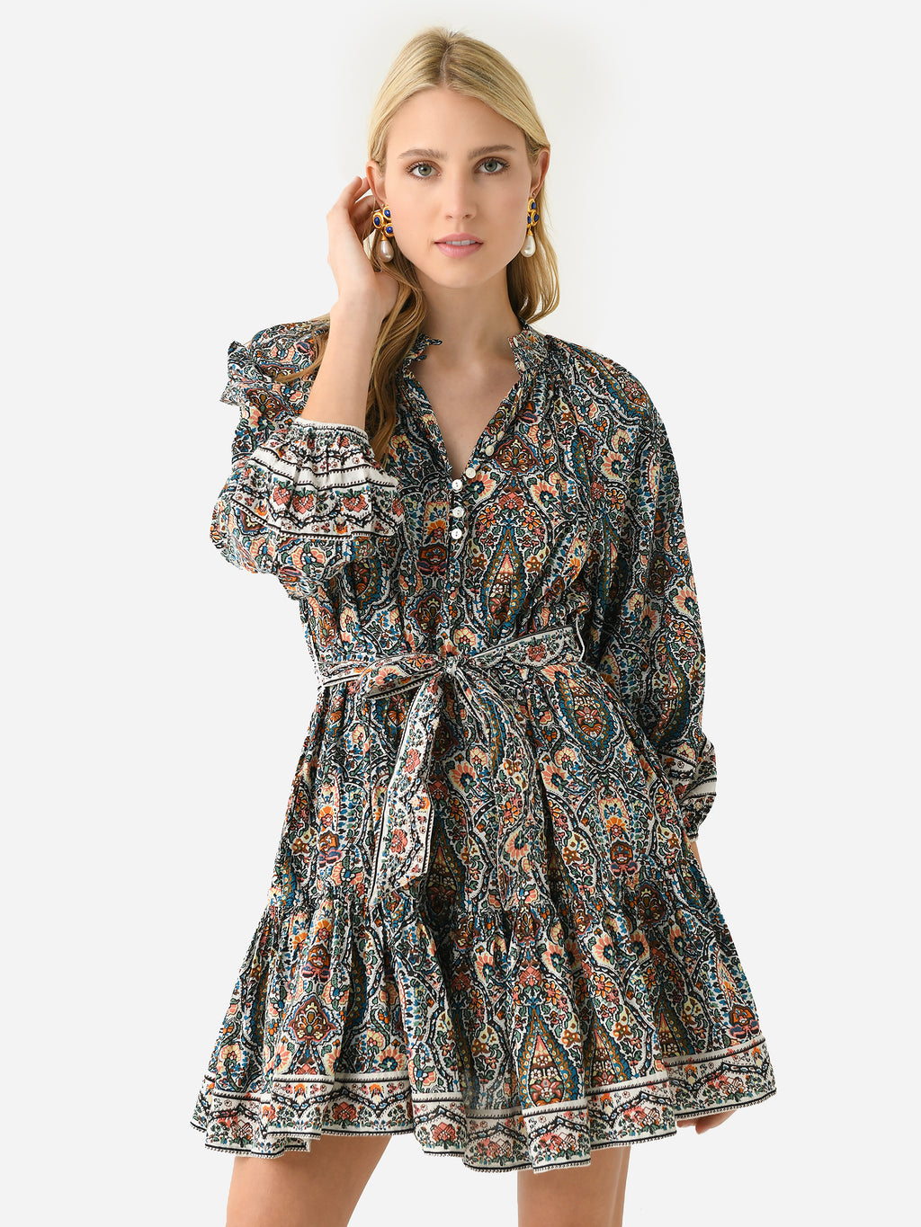 Cleobella Women's Gabriela Printed Mini Dress - Saint Bernard