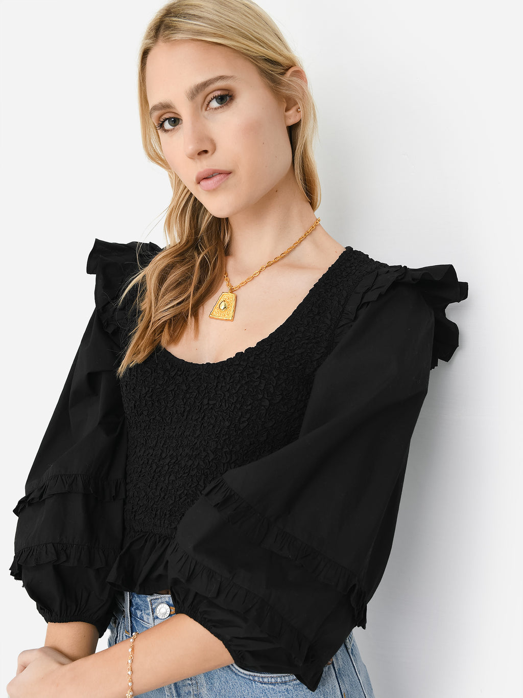 Cleobella Women's Veronika Blouse - Saint Bernard