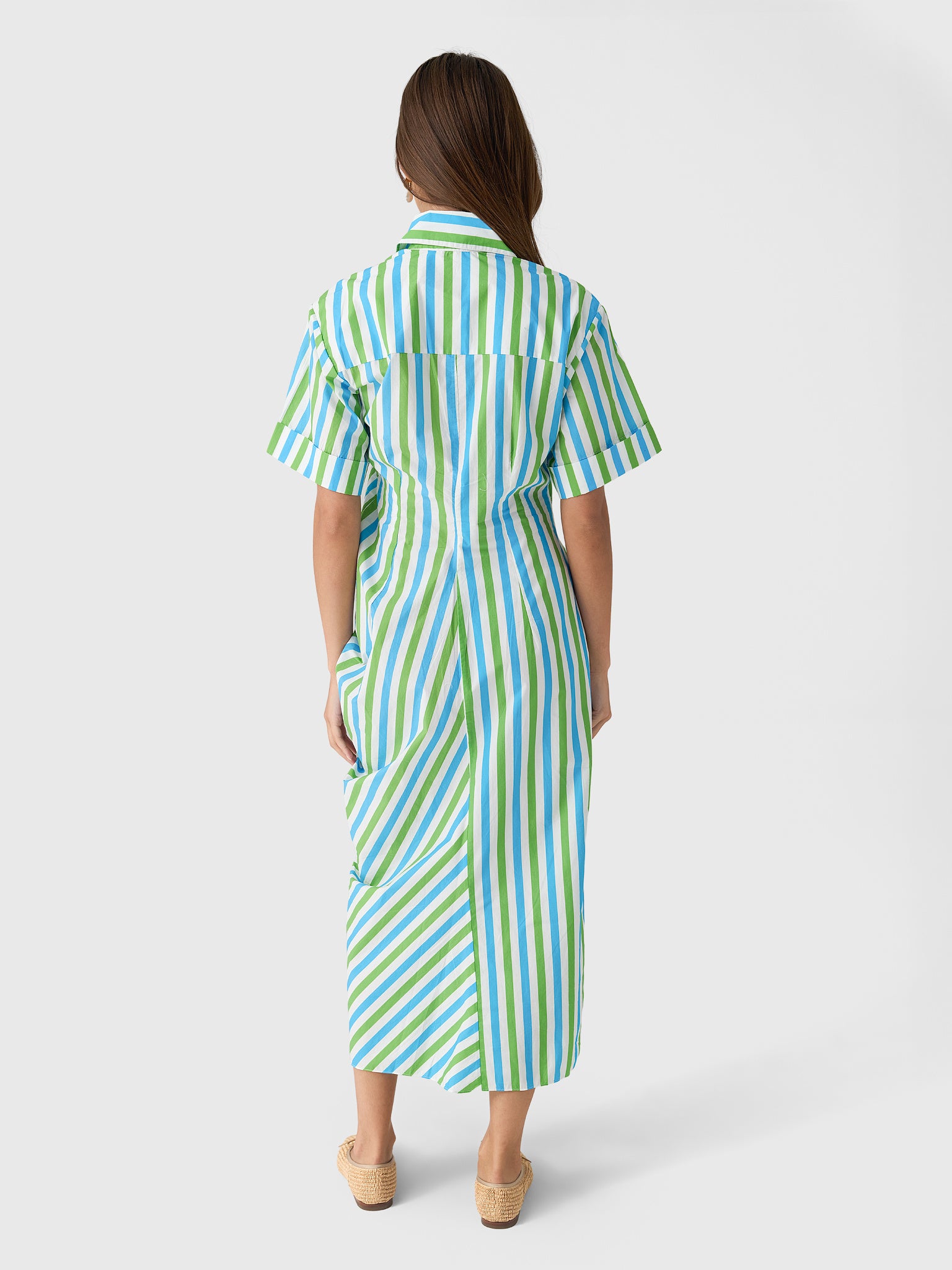 rosie assoulin shirt dress Rosie Assoulin Bustino Overlay Shirt Midi Dress
