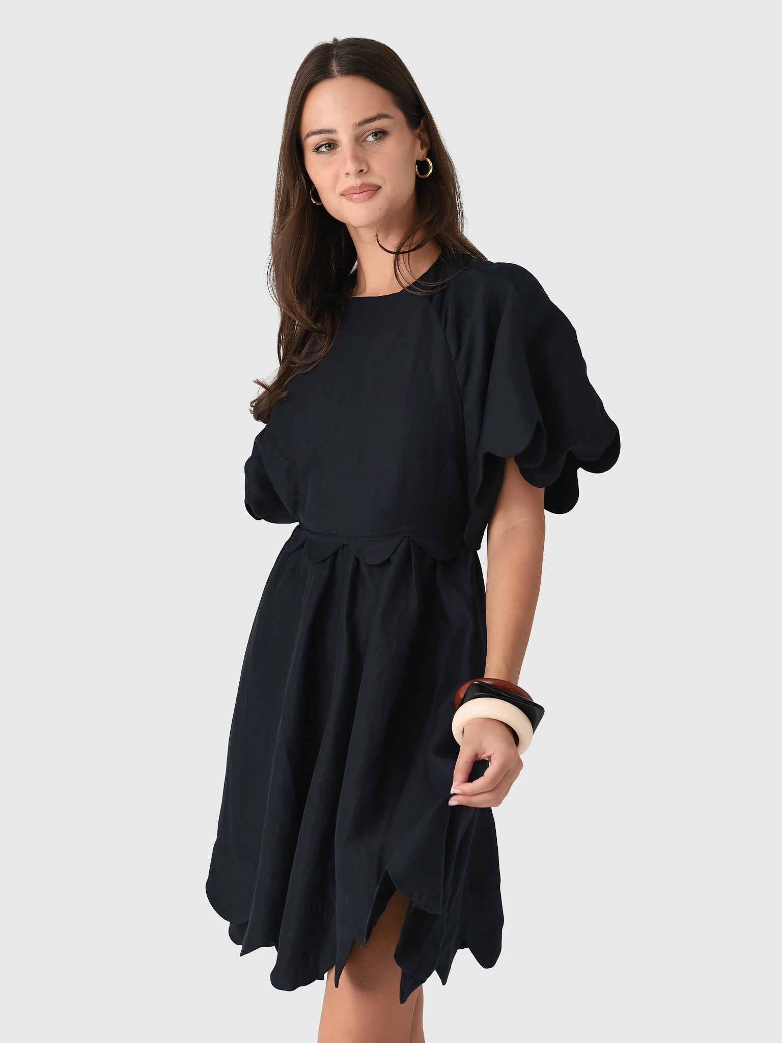 Rosie Assoulin Women's Scalloped Buttercup Dress - Saint Bernard