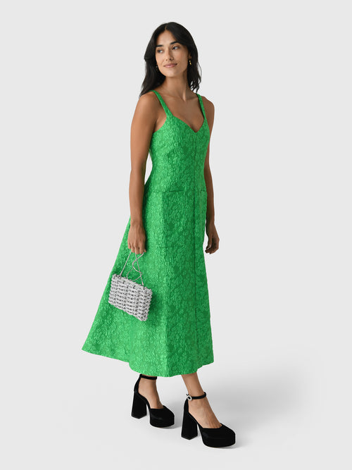 Rosie Assoulin Women's Pocktail Dress, Emerald, Polyester/Nylon | Size: 6 Rosie Assoulin Women's Pocktail Dress, Emerald, Polyester/Nylon | Size: 6