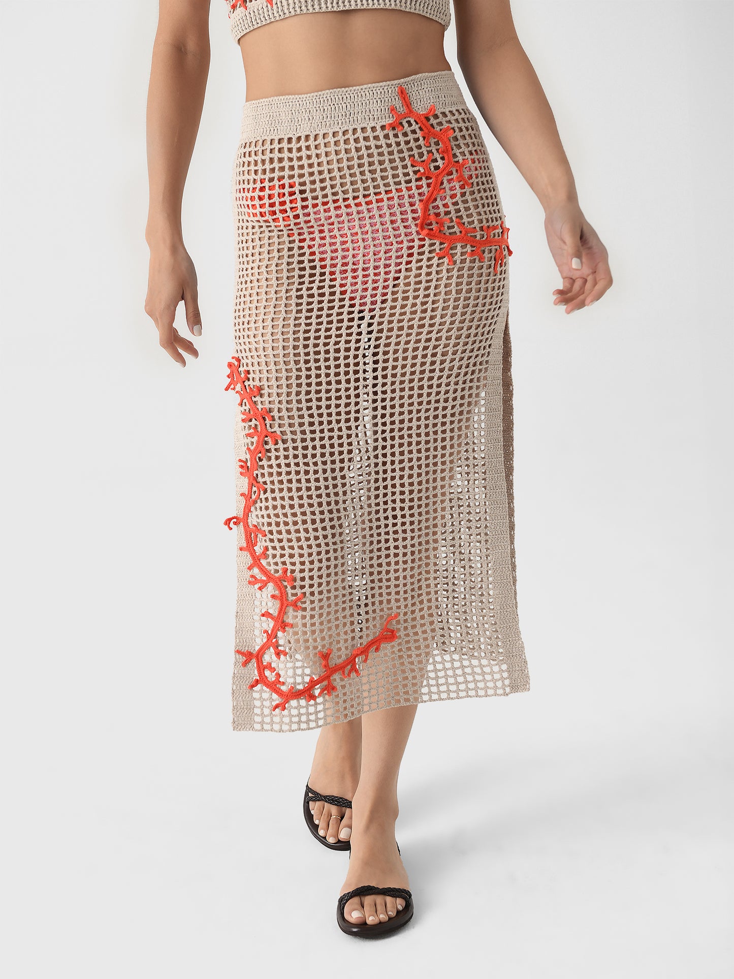 My Beachy Side Women's Atlas Hand-Crochet Maxi Skirt - Saint Bernard