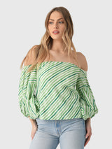 Rosie Assoulin Women's Balloon Sleeve Top - Saint Bernard