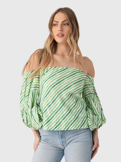 Rosie Assoulin Women's Balloon Sleeve Top - Saint Bernard
