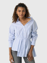 Rosie Assoulin Women's Falling Off The Shoulder Shirt - Saint Bernard