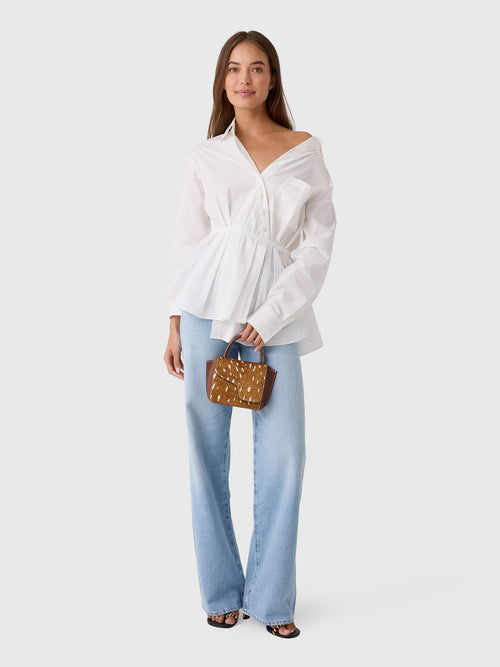 Rosie Assoulin Women's Falling Off The Shoulder Shirt