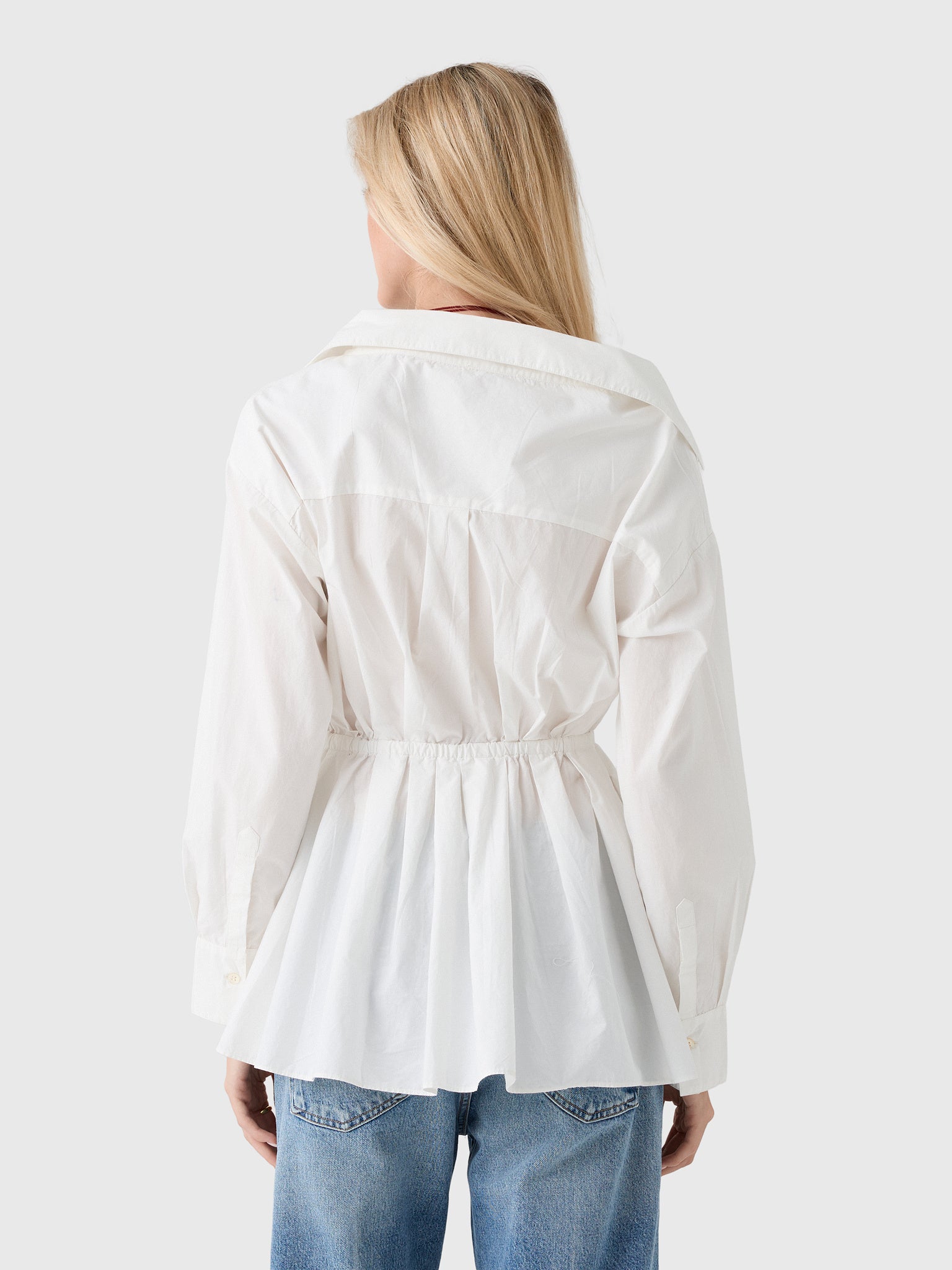 Rosie Assoulin Women's Falling Off The Shoulder Shirt - Saint Bernard