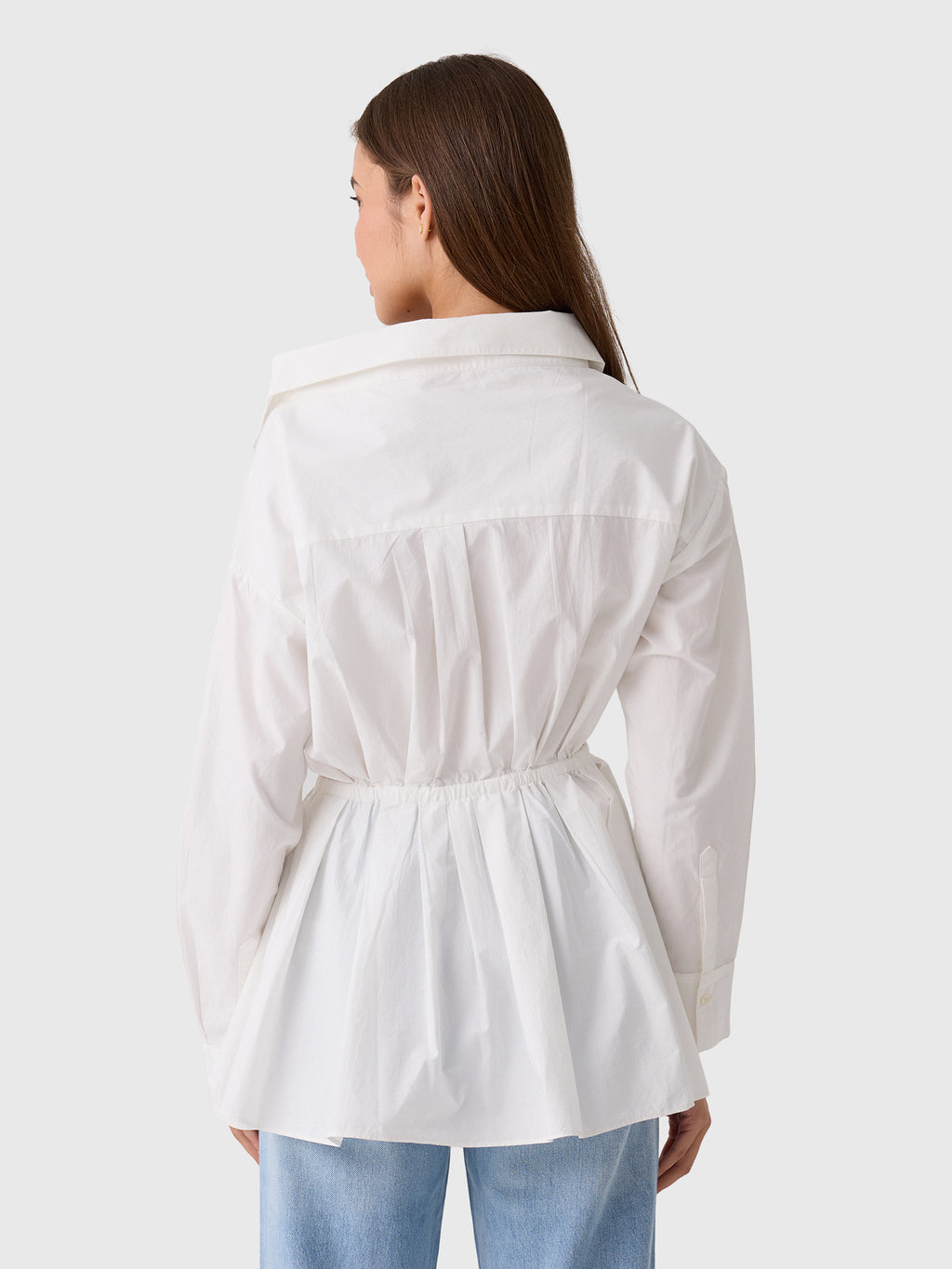 Rosie Assoulin Women's Falling Off The Shoulder Shirt - Saint Bernard