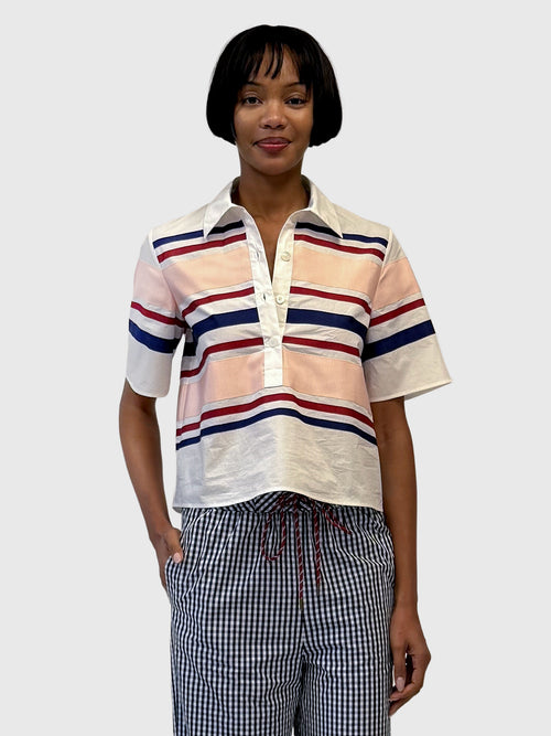 Rosie Assoulin Women's Ribbon Rugby Top