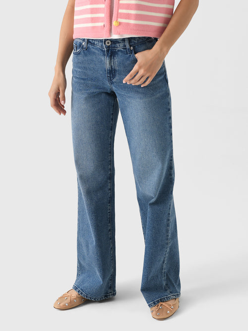 Outland Denim Women's Mia Mid Rise Wide Jean