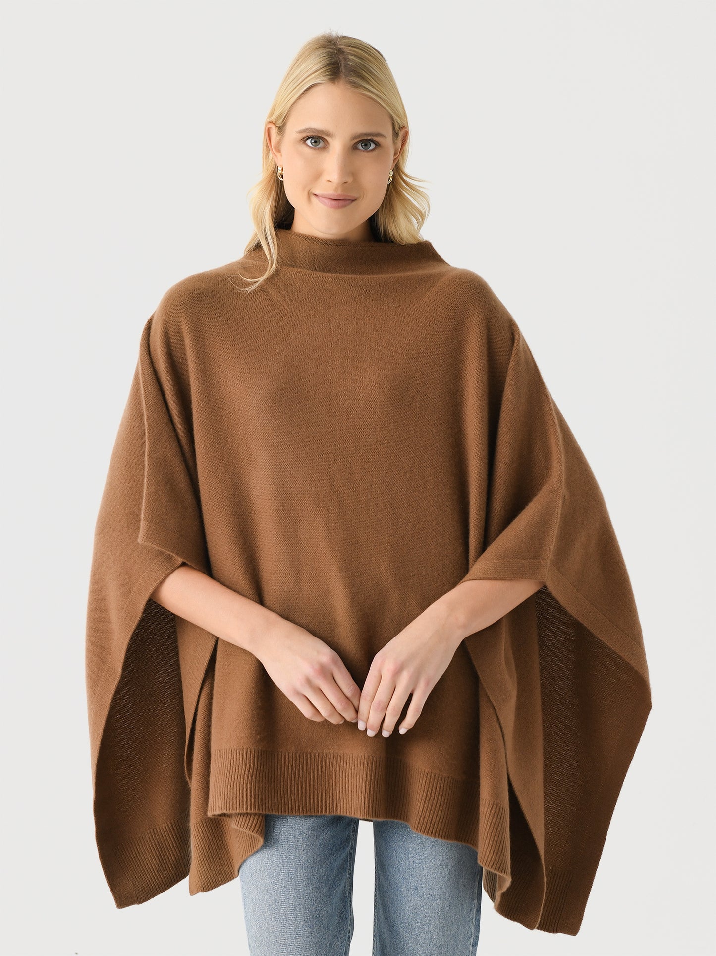 Vince Women's Plush Cashmere Funnel Neck Poncho - Saint Bernard
