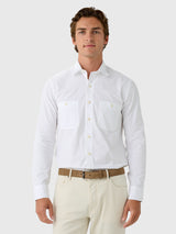Salvatore Piccolo Men's Long Sleeve Cotton Shirt - Saint Bernard