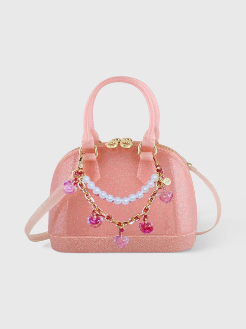 Carrying Kind Girls' Tickled Pink Charm Cate Handbag
