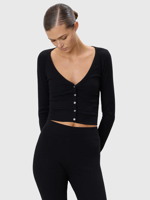 Eterne Women's Cropped Cardigan