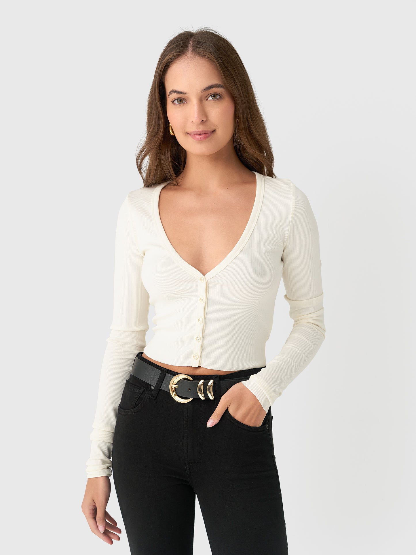 Eterne Women's Cropped Cardigan - Saint Bernard