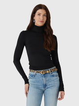 Eterne Women's Fitted Turtleneck Top - Saint Bernard