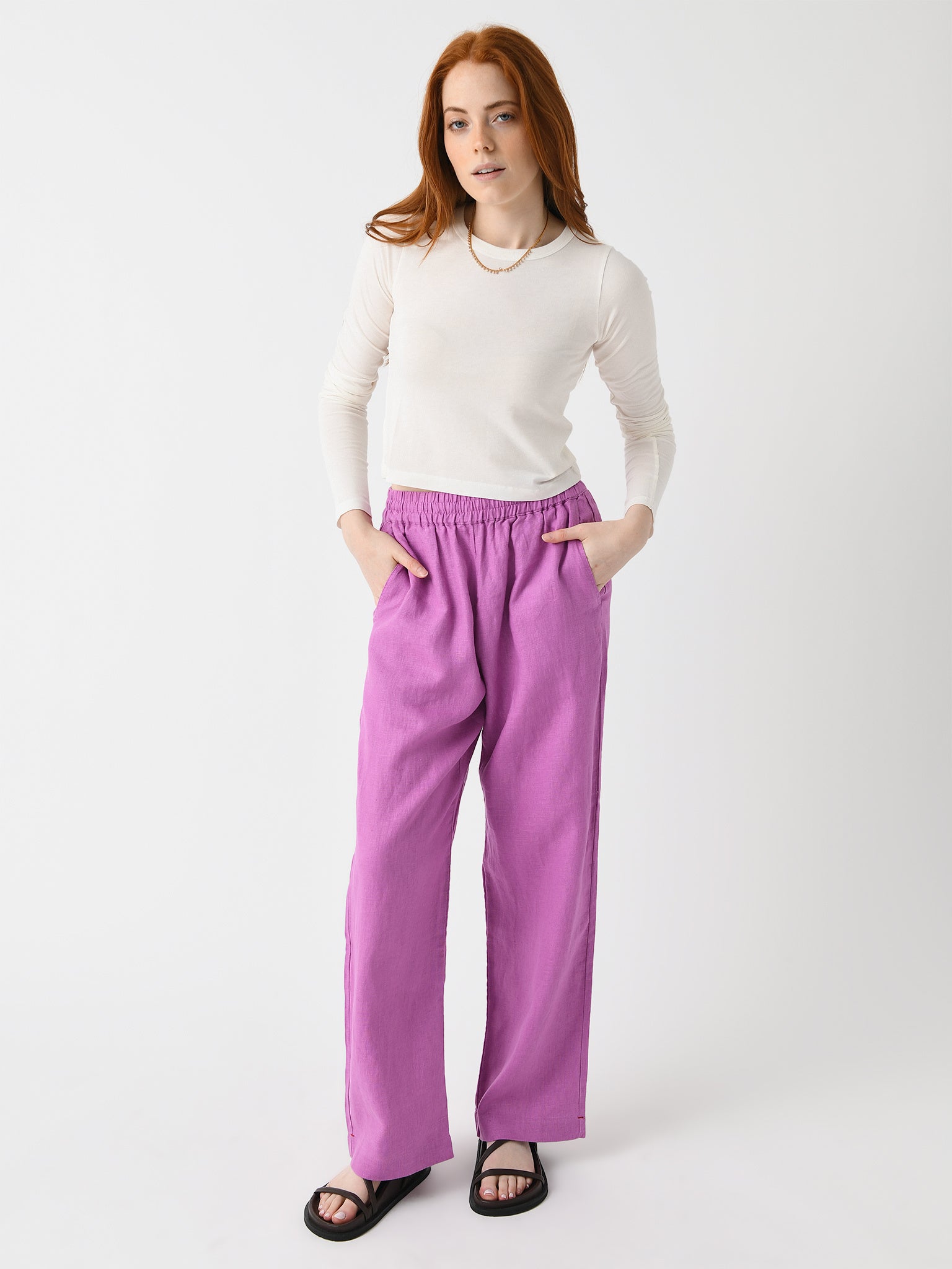 Eterne Women's Long Sleeve Baby Tee - Saint Bernard
