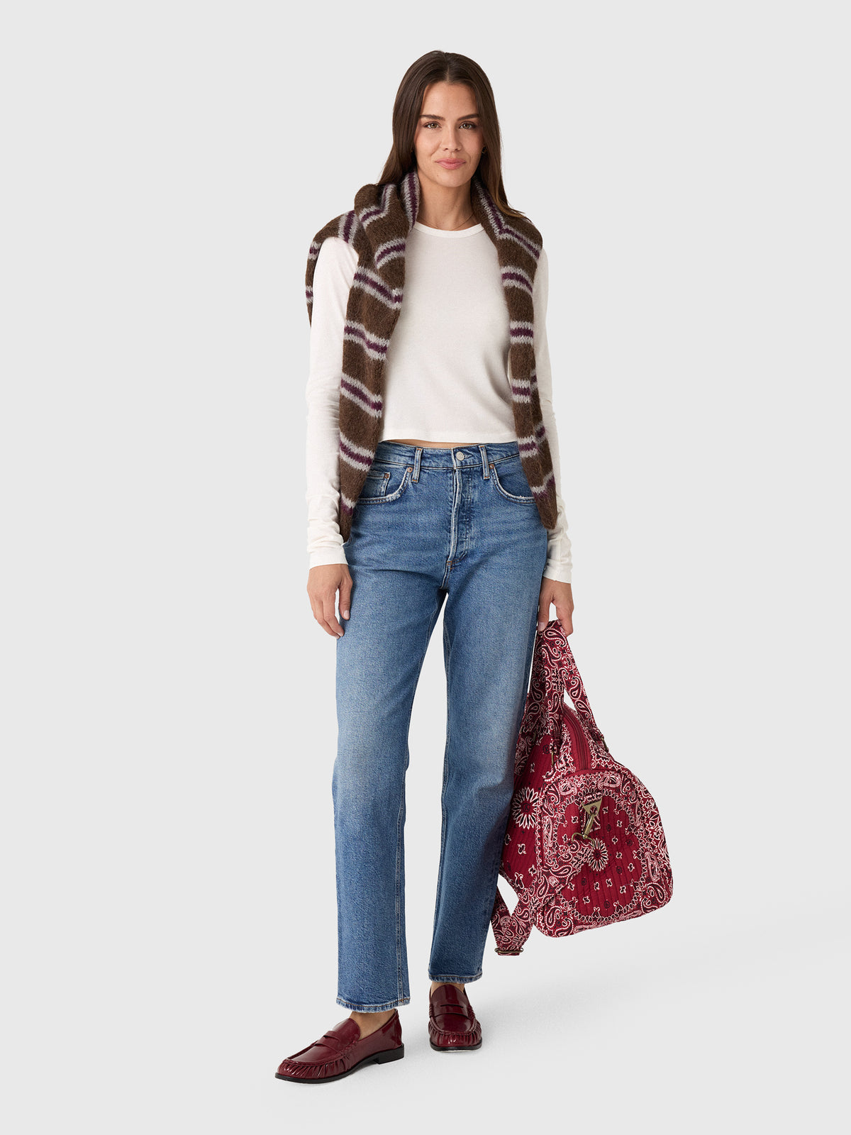 Eterne Women's Long Sleeve Baby Tee - Saint Bernard