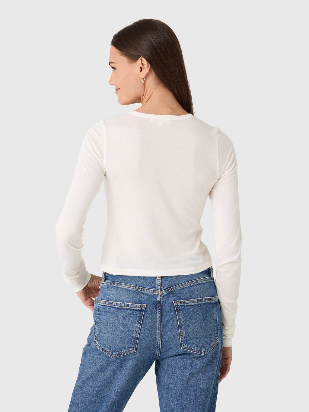 Eterne Women's Long Sleeve Baby Tee - Saint Bernard