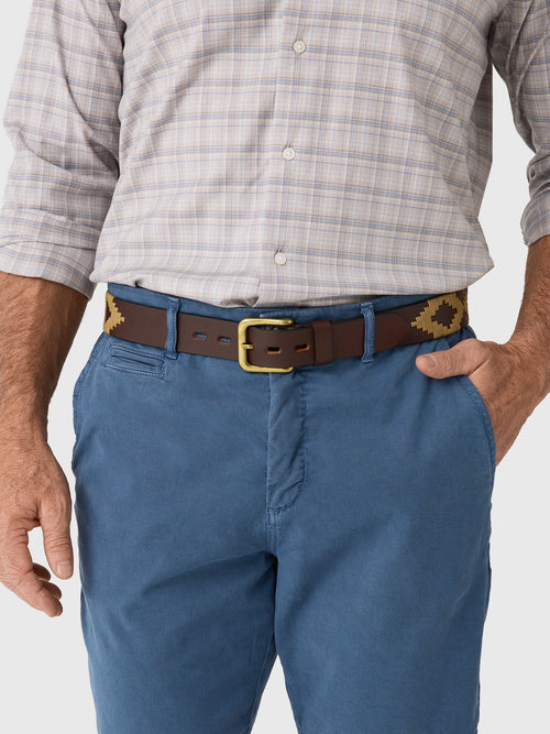 Santo Men's Embroidered Polo Belt
