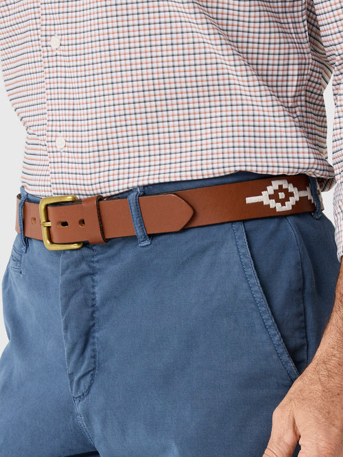 Santo Men's Embroidered Polo Belt