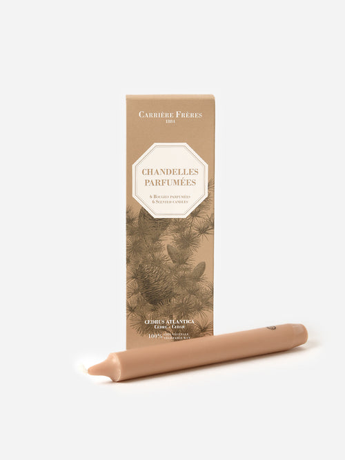 Carriere Freres Cedar Scented Taper Candle Set