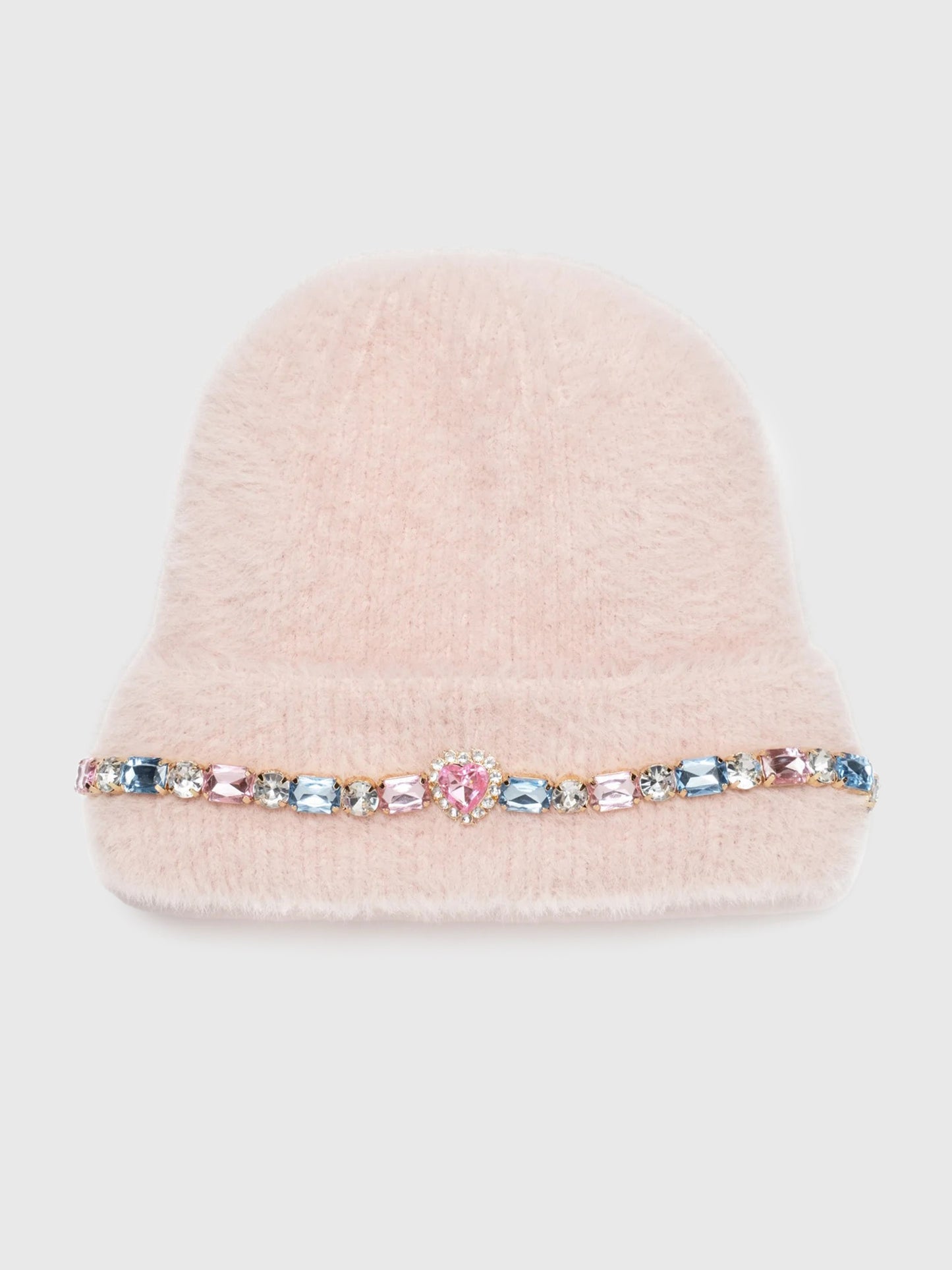 Super Smalls Girls' Cotton Candy Jeweled Beanie - Saint Bernard