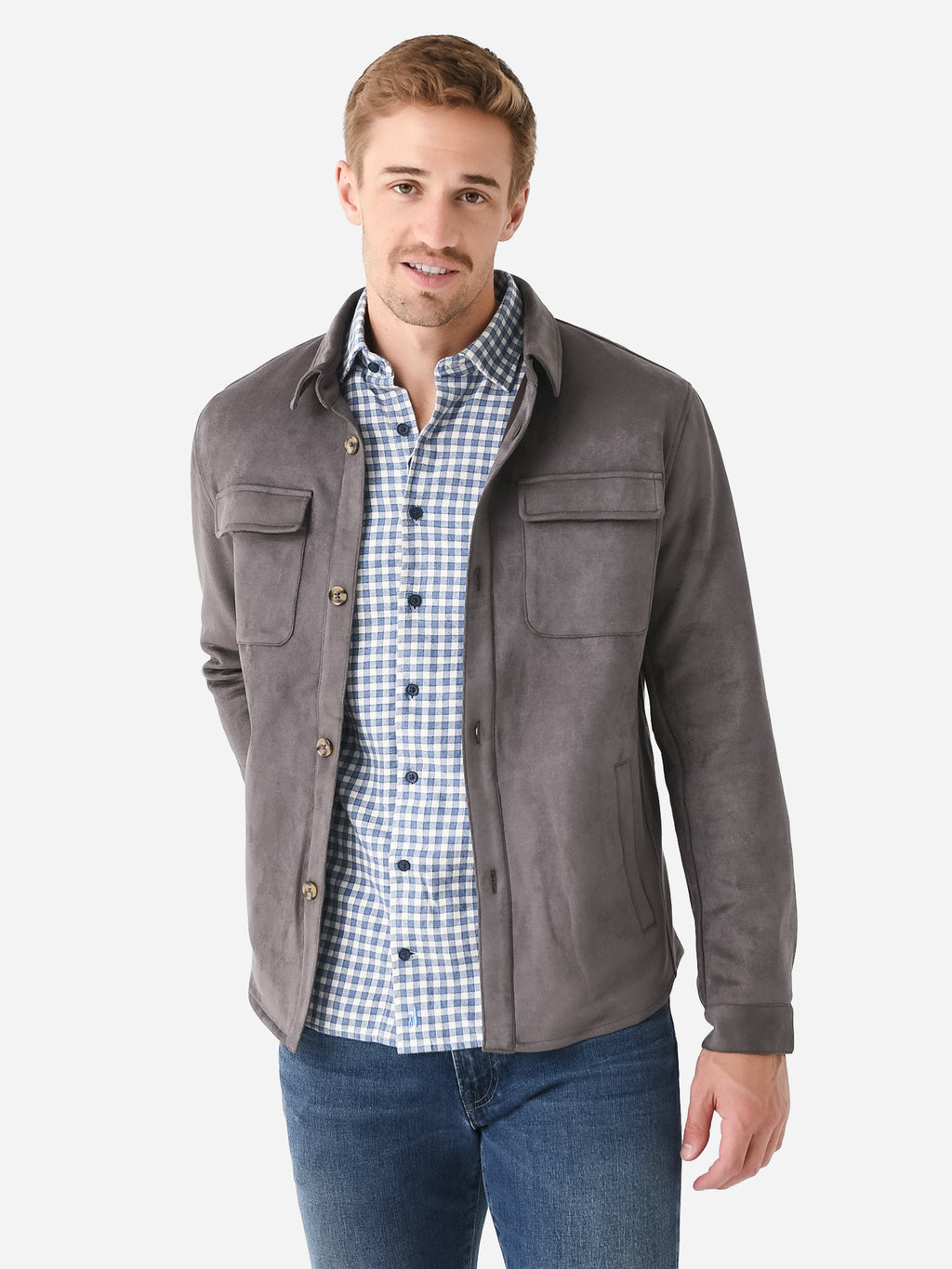 RYE51 Men's The Drummond Microsuede Chore Jacket - Saint Bernard